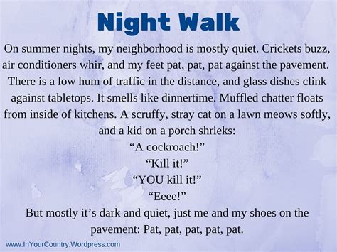description of a city at night|night time descriptive writing.